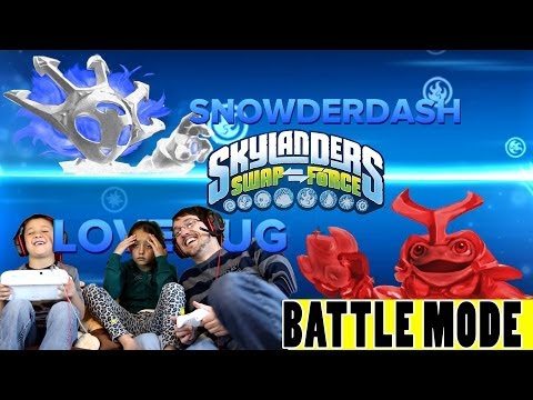 Snowderdash & Love Bug Battle Mode w/ Lex Mike & Dad (Skylanders Swap Force Variants) PVP Arenas
