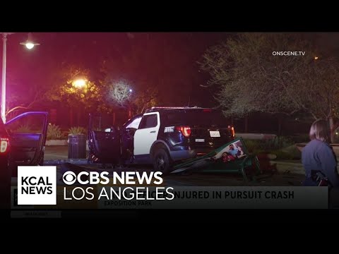 LAPD officer, innocent driver injured in South LA pursuit crashes