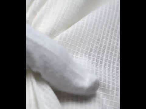 White Pure Cotton Muslin 73 GSM Handwoven Fabric - Bleached Dyeable — video