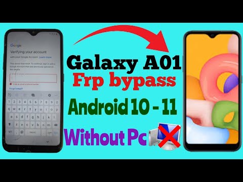 Galaxy A01 (SM-A015F) frp lock bypass //Haw to bypass Galaxy A01 Android 10,11 frp lock, without pc