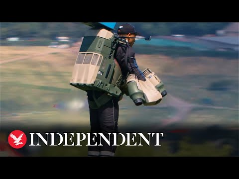 Watch: Domino's delivers pizza to Glastonbury festivalgoers by jet suit