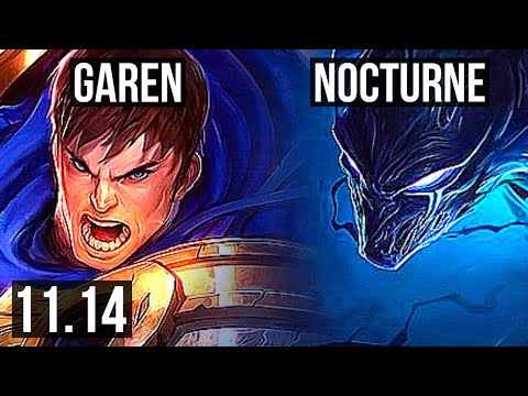 GAREN vs NOCTURNE (TOP) (DEFEAT) | 11 solo kills, 1300+ games, 1.5M mastery | EUW Master | v11.14