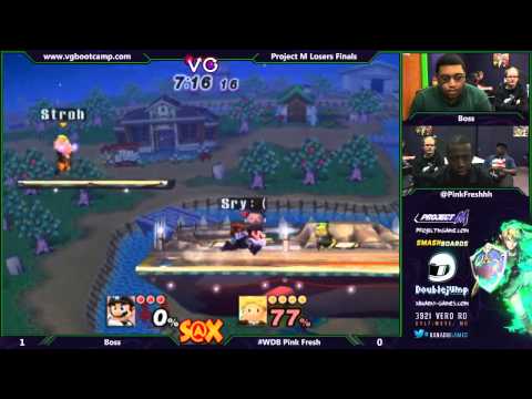 S@X 9/30/14 - Boss (Mario) vs Pink Fresh (Lucas) - Project M Losers Finals - Smash PM