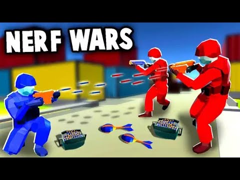 NERF WAR!  Epic Battles Using NERF Blaster Arsenal (Ravenfield Nerf Mod Gameplay)