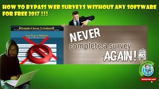 How to bypass web surveys without any software for free 2018