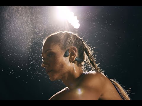 Belaidės ausinės Shokz Open Run Pro, Melsvos video
