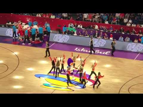 Eurobasket 2017 Final   Scenes    dancing girls show   Slovenija   Srbija in Istanbul, Turkey