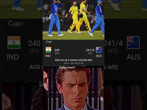 ICC Cricket World Cup Final Match scorecard video 🥺 || ind vs aus match score video 💔 #indvsaus