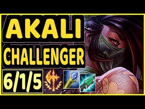 LLDER (AKALI) - 6/1/5 KDA CHALLENGER GAMEPLAY - EUW