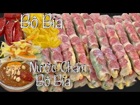 Bò Bía -  Cách Làm Bò Bía Mặn Loại Nhỏ Ngon Ơi Là Ngon  - Cách Pha Nước Chấm Bò Bía Chuẫn Vị -Taylor