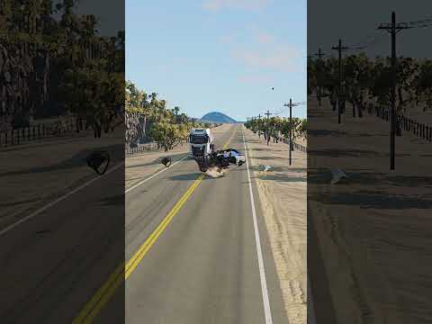 Realistic Highway Car Crashes #132