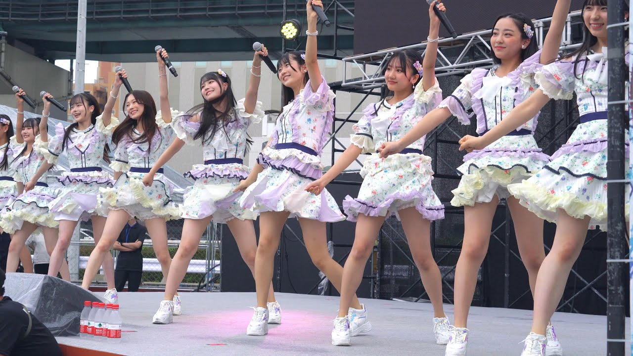 HKT48 ６期生　世界水泳選手権2023福岡大会　フクオカイチバ特設ステージ(マリンメッセ福岡B館横)