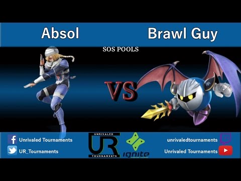 Southern Ohio Smash  SOS POOLS - Absol (Sheik) vs Brawl Guy (Meta Knight)