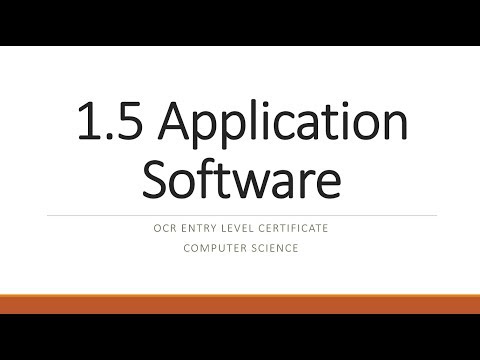 OCR Entry Level Certificate Computer Science   Application Software