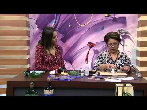 Mulher.com 13/06/2014 - Mini Luminária Vitral Borboleta por Cida Kitze - Parte 2