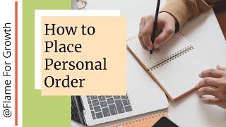 How to Place Personal Order | Selling Tools | Oriflame Business Trainings | Oriflame  Catalogue 2021