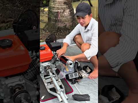 Gắn pô độ cho động cơ bè