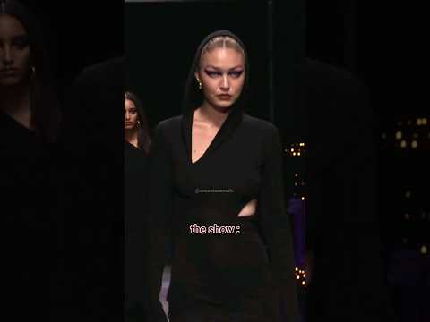 Gigi Hadid's Powerful Versace Walk 🤩❤️‍🔥 #shortsfeed #gigihadid #supermodel #versace #catwalk #memes