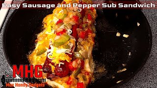 Easy Sausage and Pepper Sub Sandwich