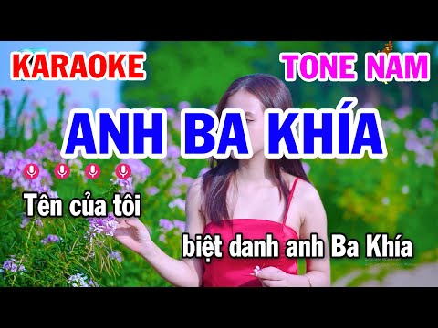 Karaoke Anh Ba Khía Tone Nam ( G#m ) Nhạc Sống Cha Cha KBN