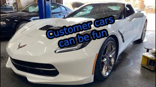 C7 Corvette coolant temp sensor replacement.