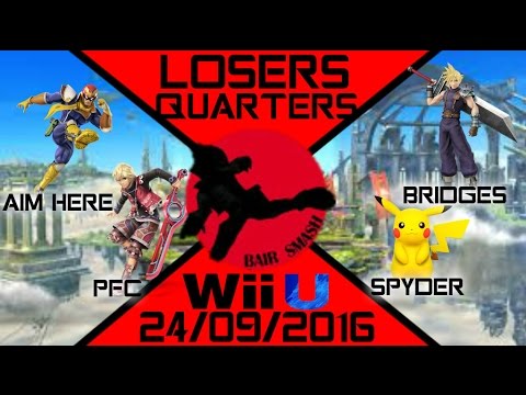 Bair Smash 6 Doubles Losers Quarters- PFC & Aim Here Vs. Bridges & Spyder - Smash Wii U