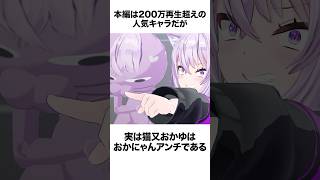 おかにゃんと猫又おかゆに関する雑学#shorts