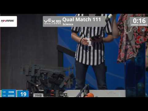 VEX Worlds 2016 - VEXIQ Middle School - Science - Qual 111 (359B 3333Z) 123