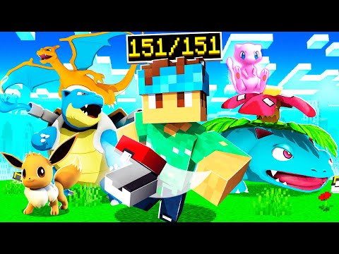 Catching EVERY KANTO POKEMON in Minecraft PIXELMON!