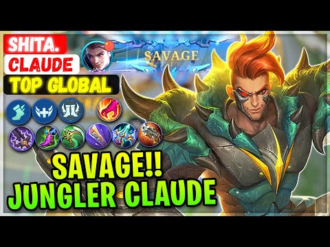 SAVAGE!! Jungler Build Hard Carry Claude [ Top Global Claude ] Shita. - Mobile Legends Emblem Build