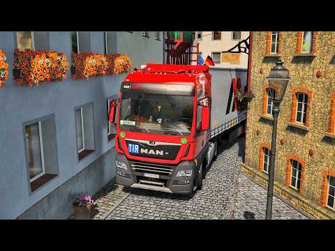 Driving Through Tight Narrow German Streets | #ets2 1.56