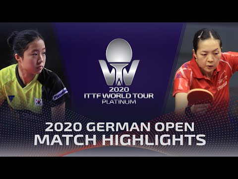 [2020 ITTF German Open Highlights (Pre)] 신유빈(KOR) vs Yuan Jia Nan  2020.1.29