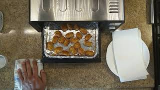 Tots "air fried" in regular toaster oven