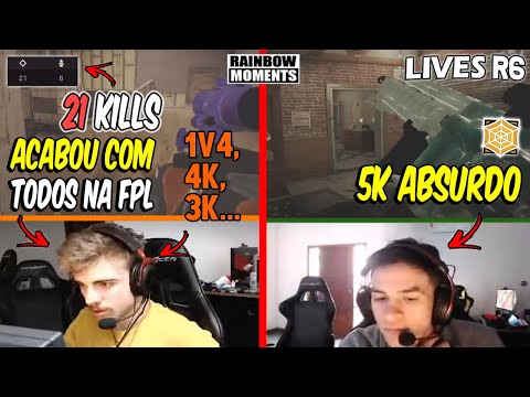 ALEM4O *DESTRUINDO* NA FPL, 5K INSANO DO LAGONIS, 4K DA PRISCILA - MELHORES MOMENTOS LIVES R6