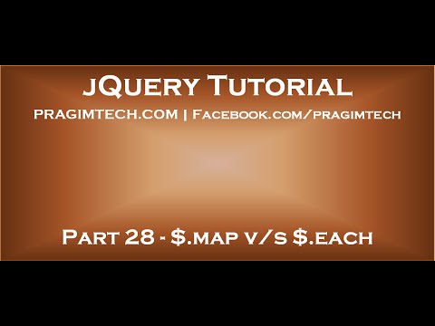 Difference between each and map in jquery