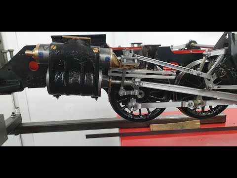 BR 9F Steam Loco 5" Gauge Part 56 Valve Gear & First Run on Air