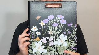 KLLVE Leather Padfolio Portfolio with Clipboard Storage, Removable 3 Ring Binder 1 Inch Zipper Binde