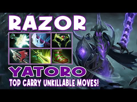 Yatoro Razor Gameplay TOP CARRY UNKILLABLE MOVES - Dota 2 Pro Gameplay - Daily Dota 2 TV