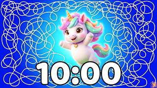 10 Minute Timer 💥 | Unicorn Timer Bomb 🌈 | Crazy Tropical Countdown Surprise!