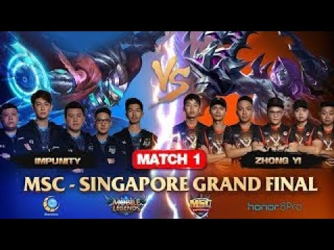 MSC SINGAPORE FINAL MATCH 1 : IMPUNITY VS ZHONG YI Mobile Legends MSC
