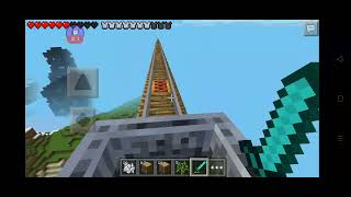 All The Way Back: #31 MCPE 0.8.1 Building a railroad all around my world.