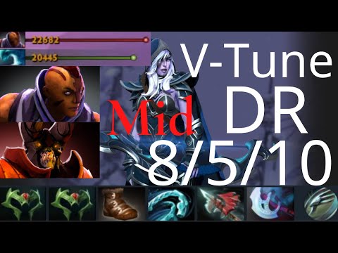 V-Tune mid Drow Ranger, Daxak Morphling vs epileptickid AM, Iceberg Doom - sad 9k lead - Dota2
