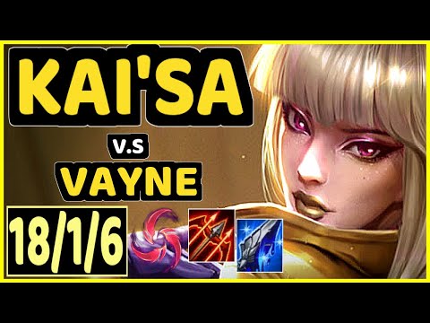 DISAVE (KAI'SA) vs VAYNE - PENTAKILL 18/1/6 KDA BOTTOM ADC CHALLENGER GAMEPLAY - BR