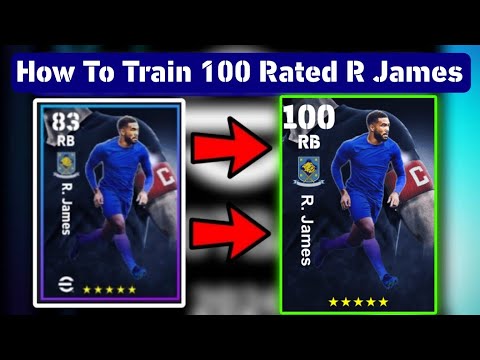 How To Train 100 Rated R. James In eFootball 2024 Mobile | Max Level Playstyle Nominating R. James