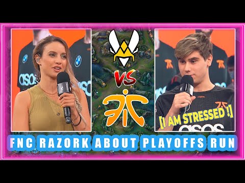 FNC Razork Talks About PlayOffs Run - I Am Stressed ! [VIT vs FNC]