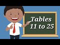 Tables 11 to 25