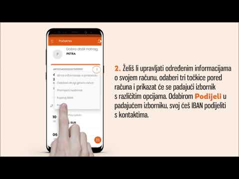Podijelite IBAN transakcijskog računa