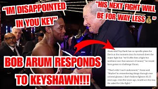 BOB ARUM IN DISBELIEF WITH KEYSHAWN DAVIS!!! MAKES STATEMENT EXPOSING KEY!!!