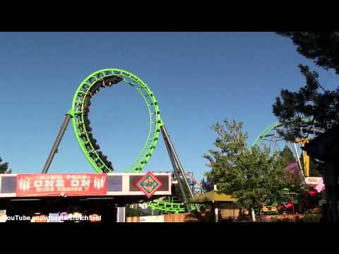 Off-ride footage of a Sidewinder train