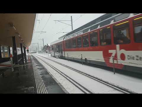 Zentralbahn ABe 130 (4/8) Spatz in Kriens, Mattenhof als S4 nach Wolfenschiessen